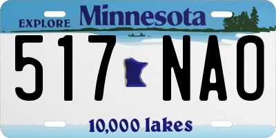 MN license plate 517NAO