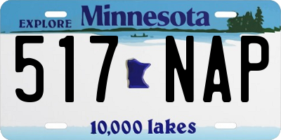 MN license plate 517NAP