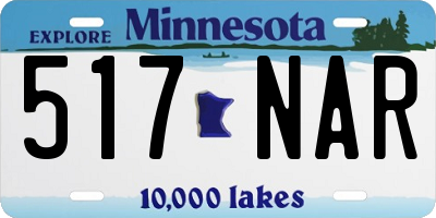 MN license plate 517NAR