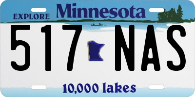 MN license plate 517NAS