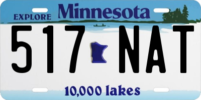 MN license plate 517NAT
