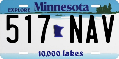 MN license plate 517NAV
