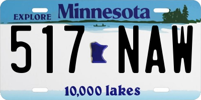 MN license plate 517NAW