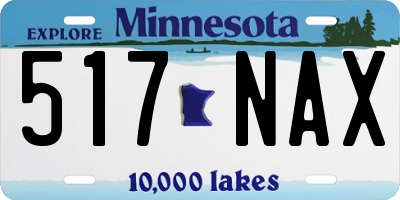 MN license plate 517NAX