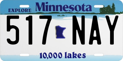MN license plate 517NAY