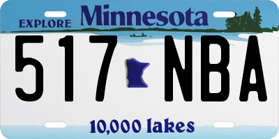 MN license plate 517NBA