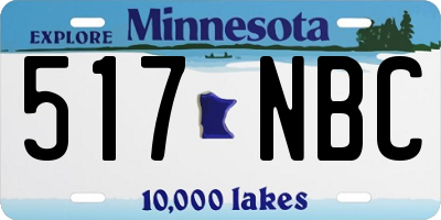 MN license plate 517NBC