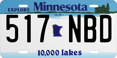 MN license plate 517NBD