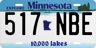 MN license plate 517NBE