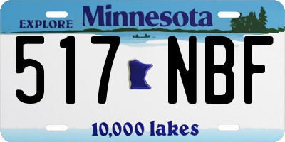MN license plate 517NBF