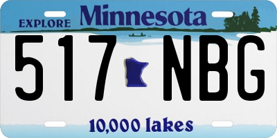 MN license plate 517NBG