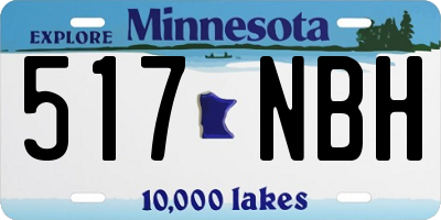 MN license plate 517NBH