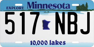 MN license plate 517NBJ