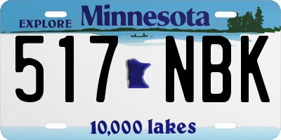 MN license plate 517NBK