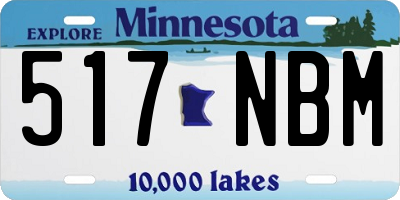 MN license plate 517NBM
