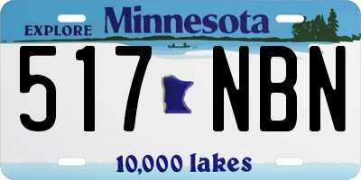MN license plate 517NBN