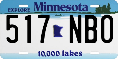 MN license plate 517NBO