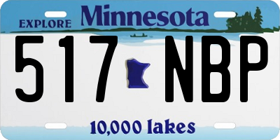 MN license plate 517NBP