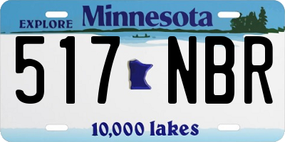 MN license plate 517NBR