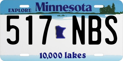 MN license plate 517NBS