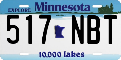 MN license plate 517NBT