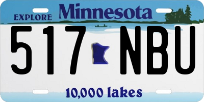 MN license plate 517NBU