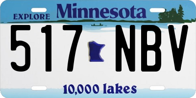 MN license plate 517NBV