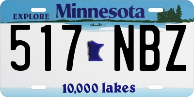 MN license plate 517NBZ
