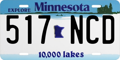 MN license plate 517NCD