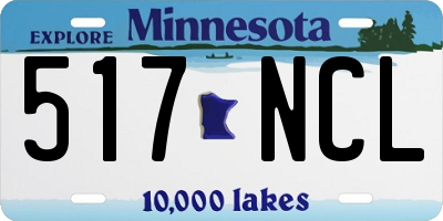 MN license plate 517NCL