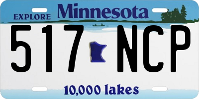 MN license plate 517NCP