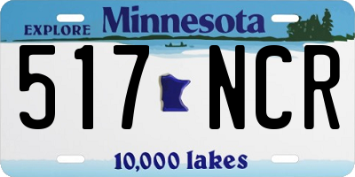 MN license plate 517NCR