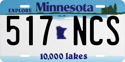 MN license plate 517NCS