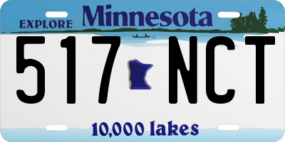 MN license plate 517NCT