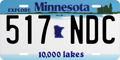 MN license plate 517NDC