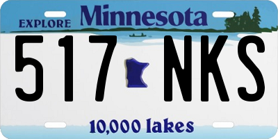 MN license plate 517NKS