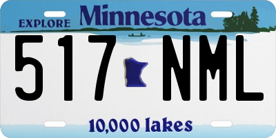 MN license plate 517NML