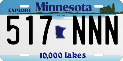 MN license plate 517NNN