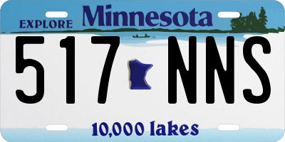 MN license plate 517NNS
