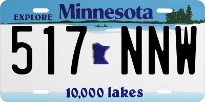 MN license plate 517NNW