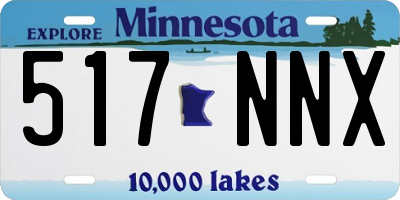 MN license plate 517NNX