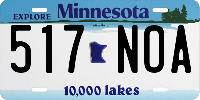 MN license plate 517NOA