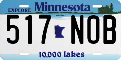 MN license plate 517NOB
