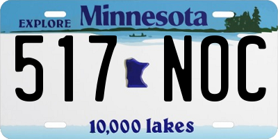MN license plate 517NOC