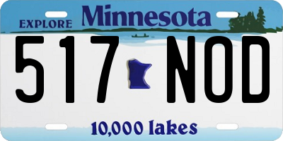 MN license plate 517NOD