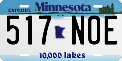 MN license plate 517NOE