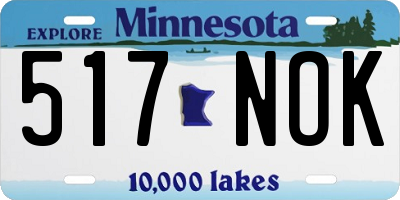 MN license plate 517NOK
