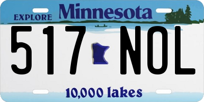 MN license plate 517NOL