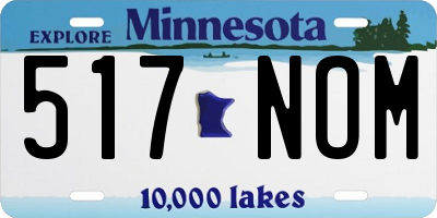 MN license plate 517NOM