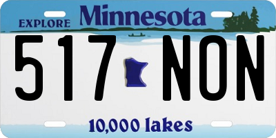 MN license plate 517NON